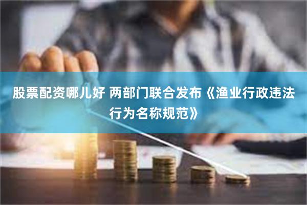 股票配资哪儿好 两部门联合发布《渔业行政违法行为名称规范》