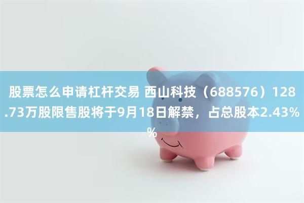 股票怎么申请杠杆交易 西山科技（688576）128.73万股限售股将于9月18日解禁，占总股本2.43%