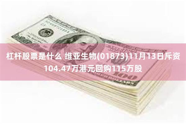 杠杆股票是什么 维亚生物(01873)11月13日斥资104.47万港元回购115万股