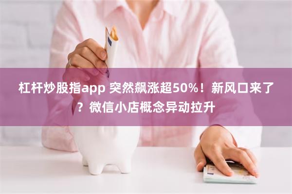 杠杆炒股指app 突然飙涨超50%！新风口来了？微信小店概念异动拉升